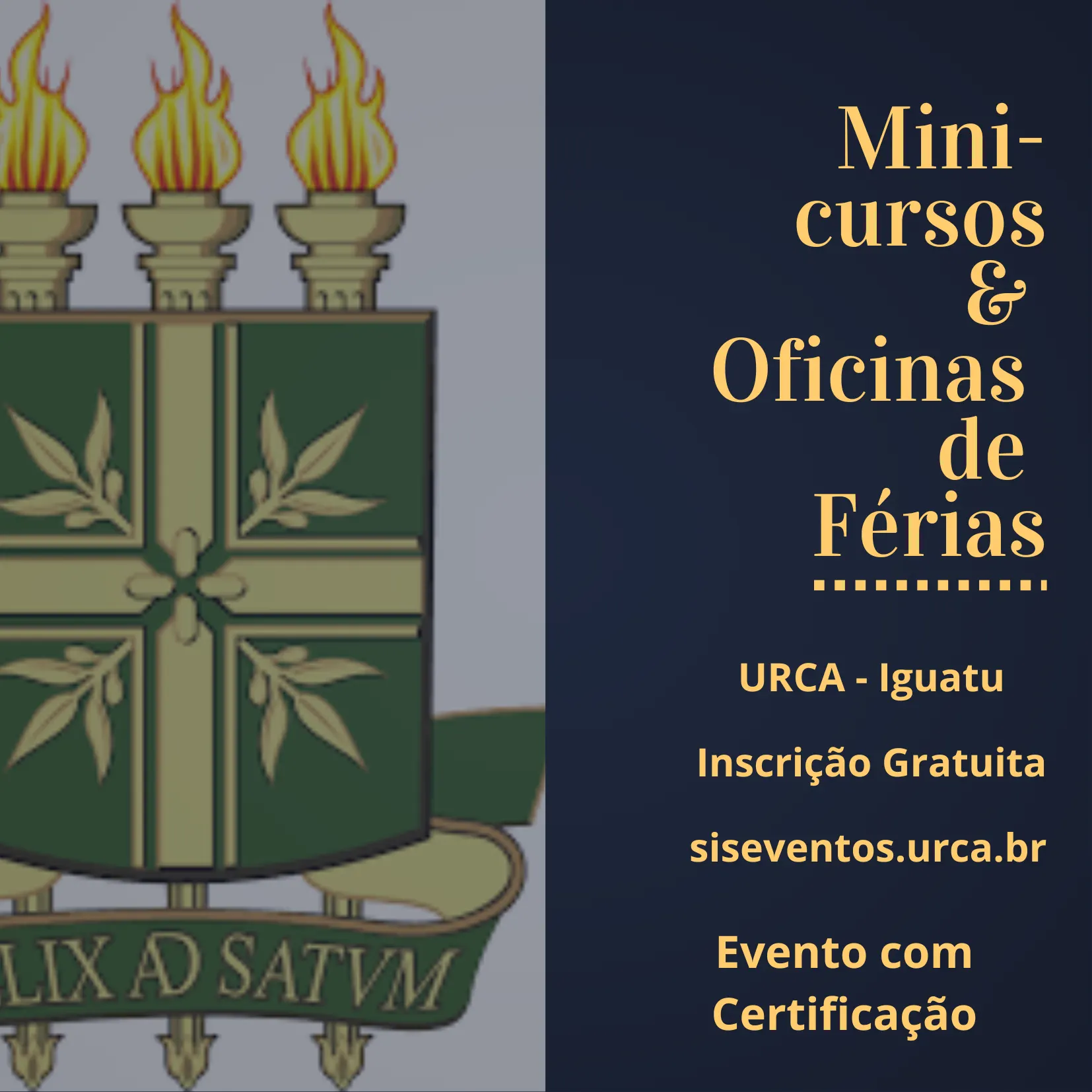 MINICURSO E OFICINAS DE FÉRIAS do CURSO DE DIREITO